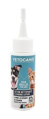 Kõrvapuhastusvedelik kassidele ja koertele Vetocanis, 60ml hind ja info | Toidulisandid ja parasiitide vastased tooted | kaup24.ee