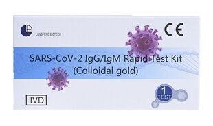COVID-19 (SARS-CoV-2) IgG/IgM antikehade test, 1 tk hind ja info | COVID-19 kiirtestid | kaup24.ee