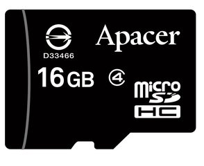 APACER microSDHC Class4 16GB hind ja info | Mobiiltelefonide mälukaardid | kaup24.ee