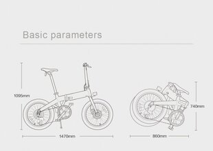 Elektriline jalgratas Xiaomi Himo Z20, valge hind ja info | Elektrirattad | kaup24.ee