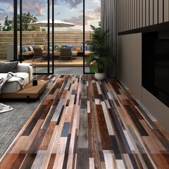 vidaXL PVC-st põrandalauad 5,02 m², 2 mm, iseliimuv, mitmevärviline hind ja info | Terrassipõrandad | kaup24.ee