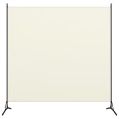 vidaXL 1 paneeliga ruumijagaja, kreemjasvalge, 175 x 180 cm hind ja info | Sirmid ja vaheseinad | kaup24.ee