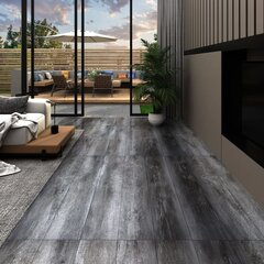 vidaXL PVC-st põrandalauad 5,26 m², 2 mm läikiv hall hind ja info | Laminaatpõrandad | kaup24.ee