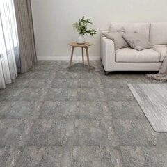 vidaXL iseliimuvad põrandaplaadid 55 tk, PVC, 5,11 m², hall hind ja info | Laminaatpõrandad | kaup24.ee