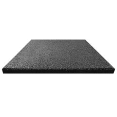 vidaXL põrandakaitsematid, 18 tk, kumm, 50 x 50 x 3 cm, must hind ja info | Terrassipõrandad | kaup24.ee