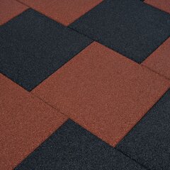 vidaXL põrandakaitsematid, 24 tk, kumm, 50 x 50 x 3 cm, must hind ja info | Terrassipõrandad | kaup24.ee