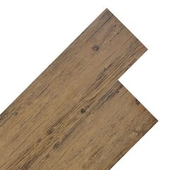 vidaXL PVC põrandalauad 5,26 m², 2 mm, pähkel, pruun hind ja info | Terrassipõrandad | kaup24.ee