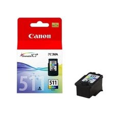 Tindikassett Canon CL-511, trikoloor hind ja info | Tindiprinteri kassetid | kaup24.ee
