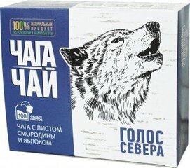Vene tee,chaga - tee &quot;põhja hääl&quot;, 150 gr. (100 kotikest tükk 1,5 g.) hind ja info | Tee | kaup24.ee