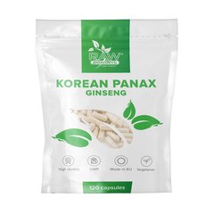 Toidulisaaine Raw Powder Korea ženšenn 2000 mg, 120 kapslit hind ja info | Vitamiinid, toidulisandid, preparaadid tervise heaoluks | kaup24.ee