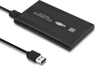 Qolteci välise kõvaketta korpus HDD / SSD 2,5 &quot;SATA3 USB 3.0 | Must hind ja info | Komponentide tarvikud | kaup24.ee