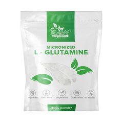 Toidulisand Raw Powders Mikroniseeritud L-glutamiinipulber, 250 g hind ja info | Glutamiin | kaup24.ee