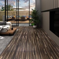 vidaXL PVC-st põrandalauad 5,26 m², 2 mm triibuline pruun hind ja info | Laminaatpõrandad | kaup24.ee