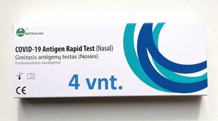 COVID-19 / SARS-CoV-2 antigeeni kiire ninaneelu test ACRO Biotech, inc, 4Tk hind ja info | COVID-19 kiirtestid | kaup24.ee