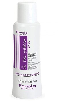 Kollase tooni vähendav juuksemask heledale juustele Fanola No Yellow 100 ml hind ja info | Juuksepalsamid | kaup24.ee