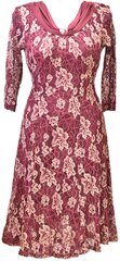 Eino kleit, bordoo värvi kahekihilise pitsmustriga hind ja info | Kleidid | kaup24.ee