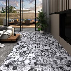 vidaXL PVC-st põrandaplaadid, 4,46 m² 3 mm, hall muster hind ja info | Laminaatpõrandad | kaup24.ee