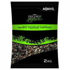 Aquael naturaalne krunt 3-5 mm, 2 kg, mitmevärviline hind ja info | Akvaariumi kaunistused | kaup24.ee