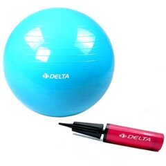 Võimlemispall Delta MV koos pumbaga, 55 cm, sinine hind ja info | Võimlemispallid | kaup24.ee