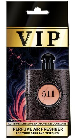 Auto õhuvärskendaja VIP № 511 Yves Saint Laurent "Black Opium" hind ja info | Auto õhuvärskendajad | kaup24.ee