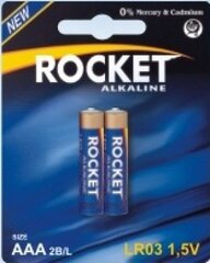 Rocket Alkaline AAA patareid, 2 tk hind ja info | Patareid | kaup24.ee