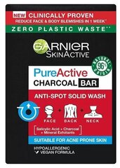 Näo pesuvahend Garnier Skin Active Pure Active Charcoal Bar, 100 g hind ja info | Näopuhastusvahendid | kaup24.ee