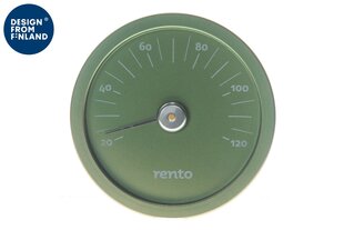 Sauna termomeeter Rento Ø15cm, roheline hind ja info | Sauna aksessuaarid | kaup24.ee