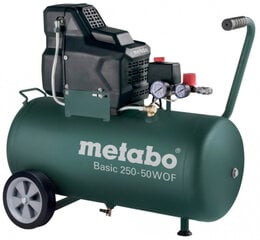 Õlivaba kompressor Basic 250-50 W OF, Metabo hind ja info | Kompressorid | kaup24.ee