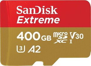 Mälupulk Sandisk Extreme microSDXC 400GB + SD Adp hind ja info | Fotoaparaatide mälukaardid | kaup24.ee