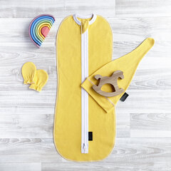 Komplekt Mjölk Minion Yellow Set {kookon, müts, kindad} hind ja info | Mähkimislinad | kaup24.ee