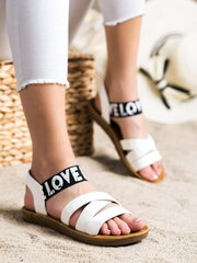 Naiste lahtised kingad, valge 891233857 hind ja info | Naiste sandaalid | kaup24.ee