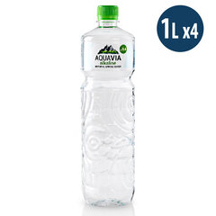 Looduslikult aluseline (pH 9,4) allikavesi Aquavia, 1L x 4 hind ja info | Vesi | kaup24.ee