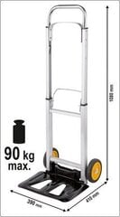 Kokkupandav käru kauba transportimiseks 355 x 240 mm 90 kg Vorel (78661) hind ja info | Käsitööriistad | kaup24.ee