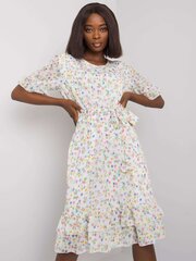 Valge lilleline kleit koos satsidega. hind ja info | Kleidid | kaup24.ee