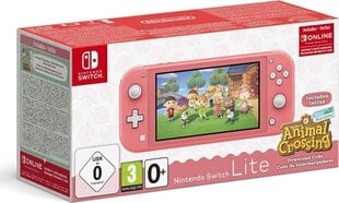 Mängukonsool Nintendo Switch Lite - Coral + Animal Crossing: New Horizons hind ja info | Mängukonsoolid | kaup24.ee