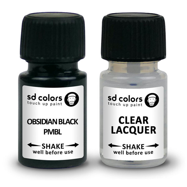 SD COLORS OBSIDIAN BLACK PMBL TESLA Kriimustuste parandamise värv 8ml Värvikood PMBL OBSIDIAN BLACK (Värv+lakk)