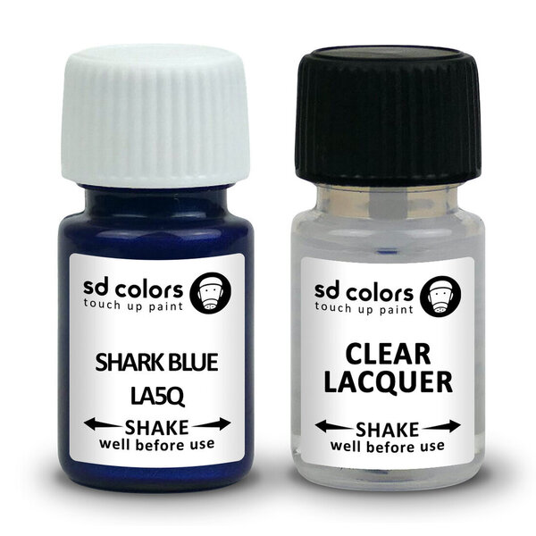 SD COLORS SHARK BLUE LA5Q VW/AUDI Kriimustuste parandamise värv 8ml Värvikood LA5Q SHARK BLUE (Värv+lakk)