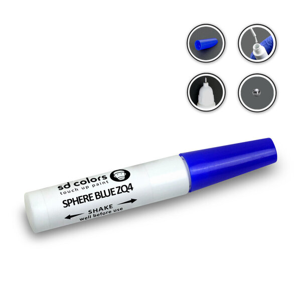 SD COLORS SPHERE BLUE ZQ4 SUZUKI Kriimustuste parandamise värv 12ML Värvikood ZQ4 SPHERE BLUE