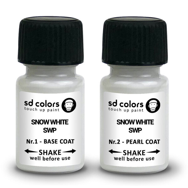 SD COLORS SNOW WHITE SWP BASE KIA Kriimustuste parandamise värv 8ml Värvikood SWP BASE SNOW WHITE hind ja info | Auto värvikorrektorid | kaup24.ee