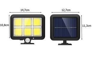 LED-lamp, päikesepatareiga, liikumise ja hämaruse anduriga hind ja info | Aia- ja õuevalgustid | kaup24.ee