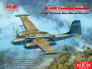 Liimitav mudel ICM 48279 USA õhujõudude Vietnami ründelennuk B-26K Counter Invader 1/48 hind ja info | Liimitavad mudelid | kaup24.ee