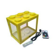 KIKA akvaariumiklots Yellow LED 16x10,5x14cm hind ja info | Akvaariumid ja seadmed | kaup24.ee
