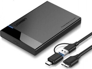 Väline draiv Ugreen US221 SATA, HDD 2,5", USB 3.0 + USB-C, micro USB 3.0 hind ja info | Välised kõvakettad (SSD, HDD) | kaup24.ee
