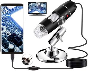 Digitaalne mikroskoop 1600X USB+telefoni pesa hind ja info | Mikroskoobid ja teleskoobid | kaup24.ee