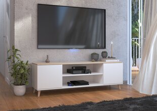 TV-laud ADRK Furniture Petra, valge/tamme värv hind ja info | TV alused | kaup24.ee