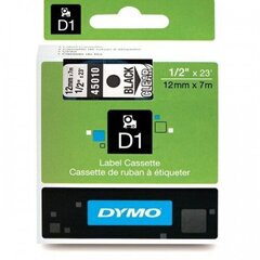 Printeri teip DYMO D1 12 mm x 7 m must läbipaistval hind ja info | Printeritarvikud | kaup24.ee