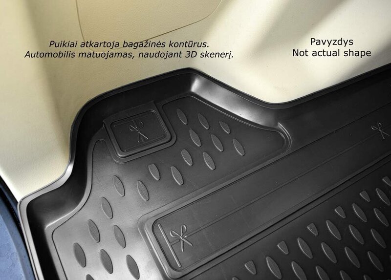 Kummist pagasimatt VOLKSWAGEN Polo 2017-> HB 5 doors (adjustable floor, lower boot) ,black /N41059
