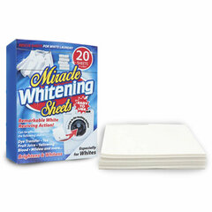 Valgenduslapid valgele pesule Miracle Whitening 20 tk. hind ja info | Pesuvahendid | kaup24.ee