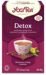 Ökoloogiline tee Yogi Tea Detox 17 pakki, 36,6 g hind ja info | Tee | kaup24.ee