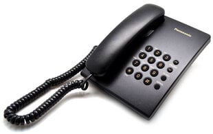 Lauatelefon Panasonic KX-TS500FXB, Must hind ja info | Lauatelefonid | kaup24.ee